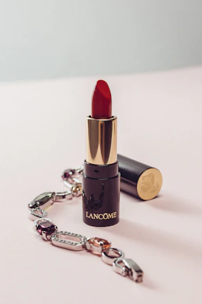 red Lancome lipstick