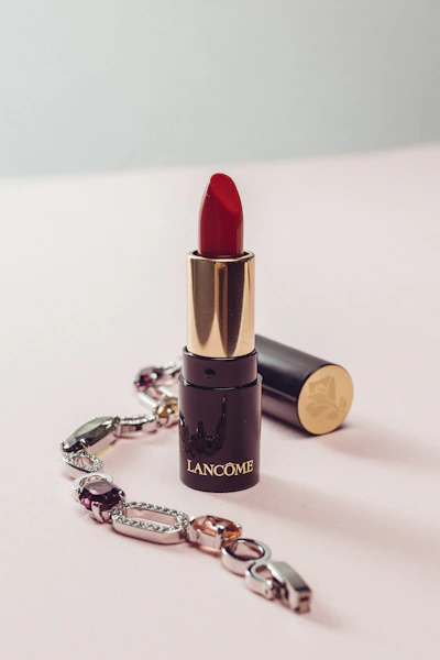 red Lancome lipstick