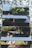 An abstract reflection of a person created by a series of horizontal mirrored panels. The surroundings include greenery, possibly trees or grass, with sunlight casting natural highlights. The reflection appears distorted due to the uneven arrangement of the mirrors.