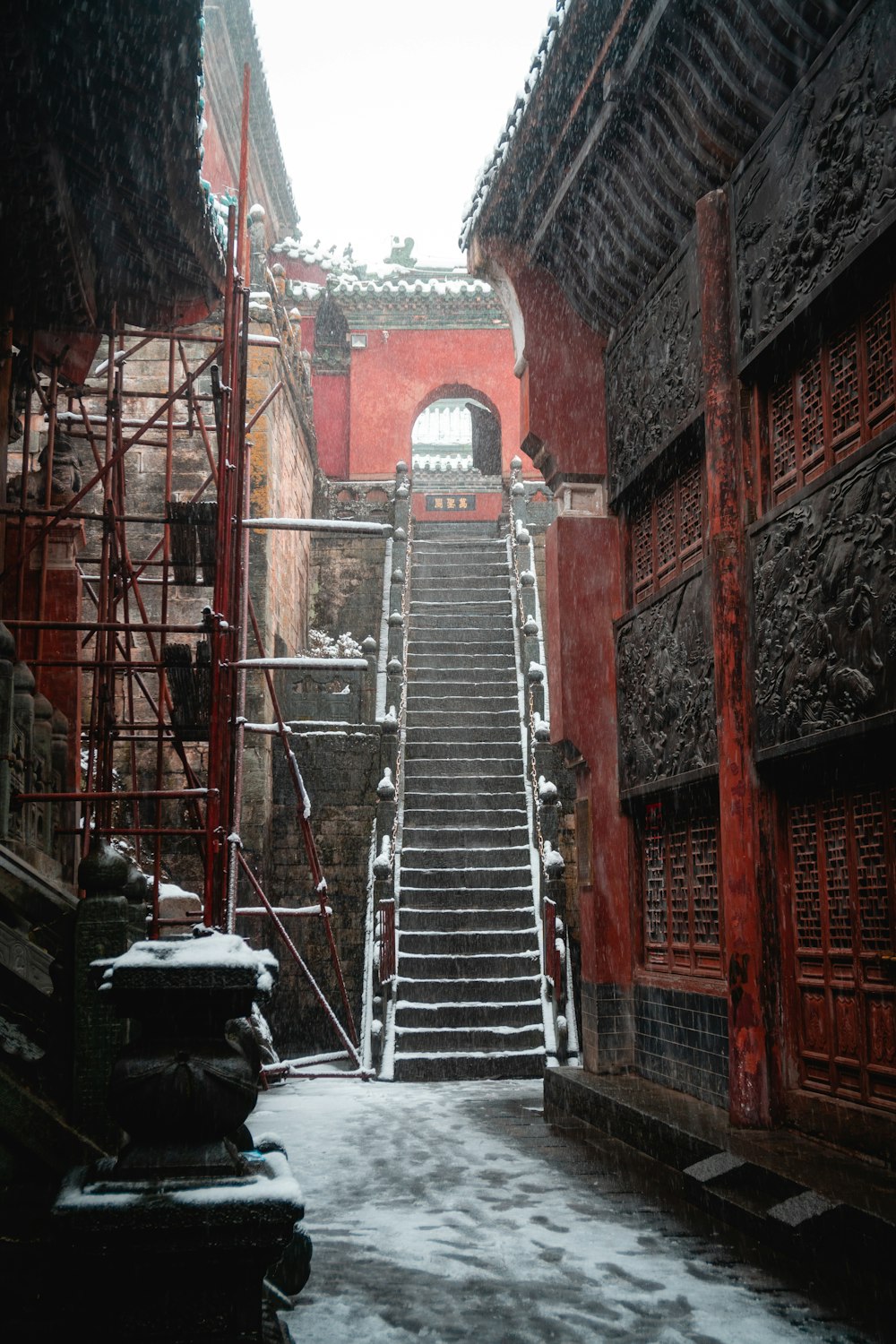 red and gray concrete building during daytime