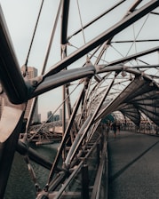 grey metal bridge