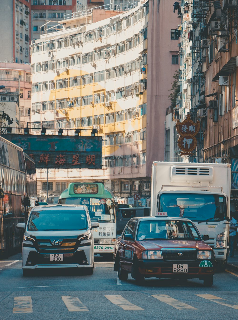 vehicle near buildings