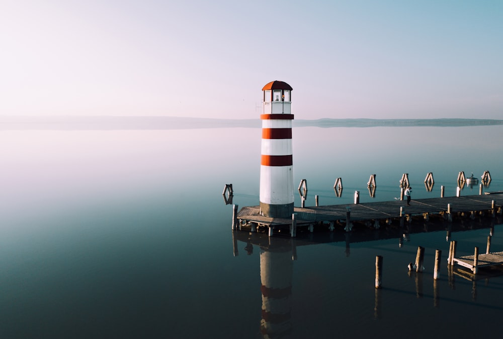 lighthouse near body of water