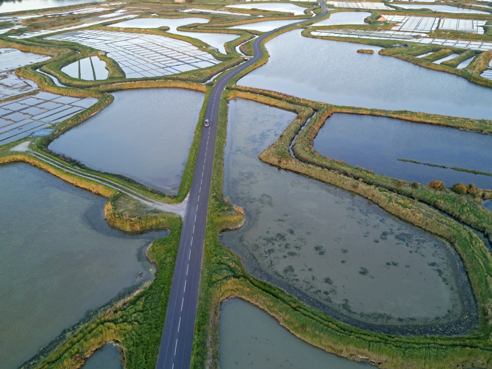 aerial photography of body of water