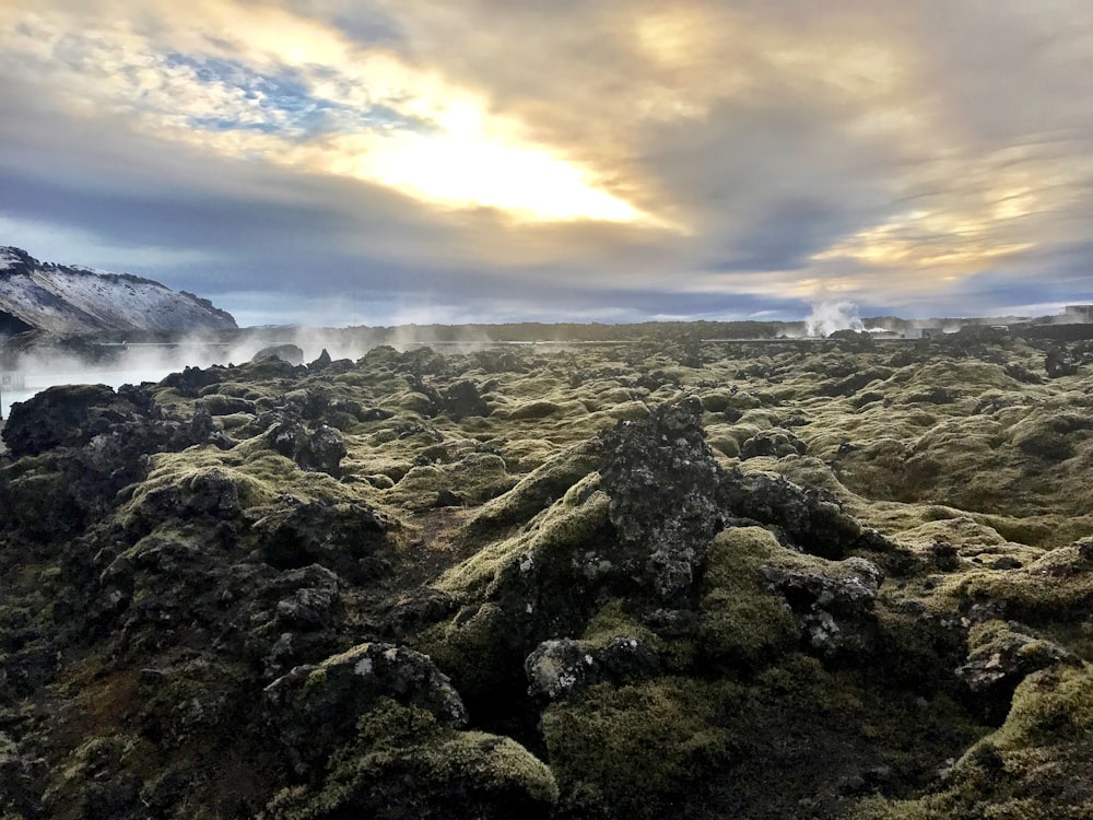 landscape photography of rocks