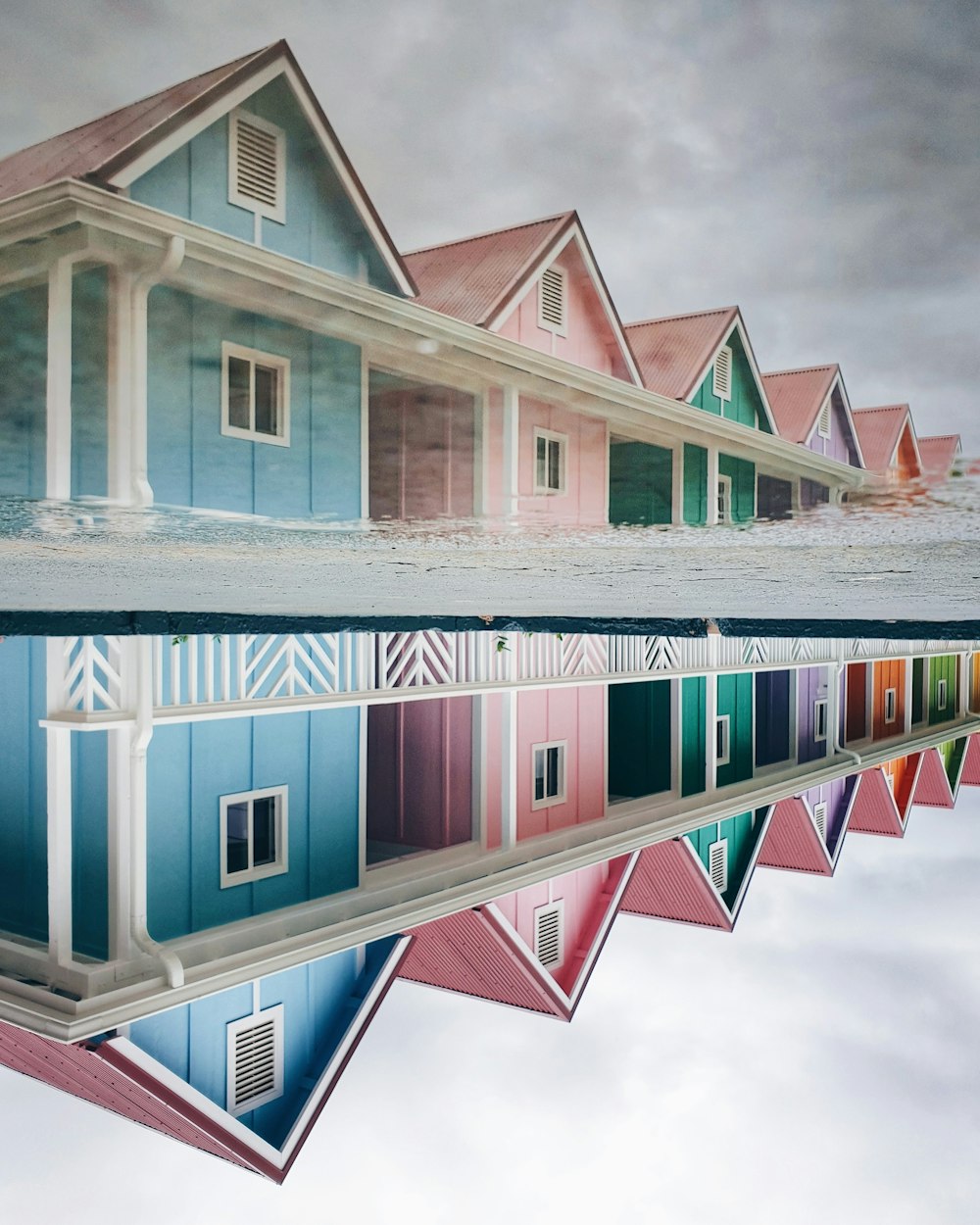 landscape photo of wooden houses