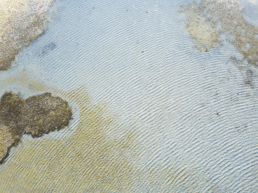 an aerial view of a body of water