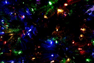 multicolored holiday tree ornament zoom background