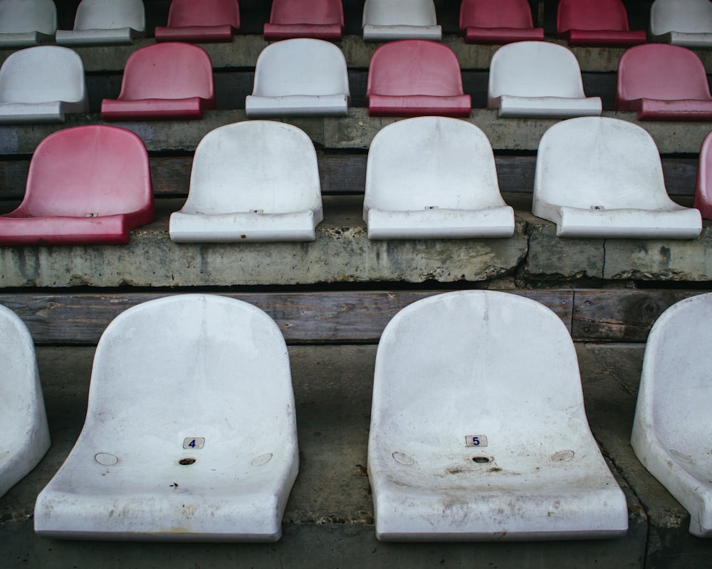 empty white and red seats