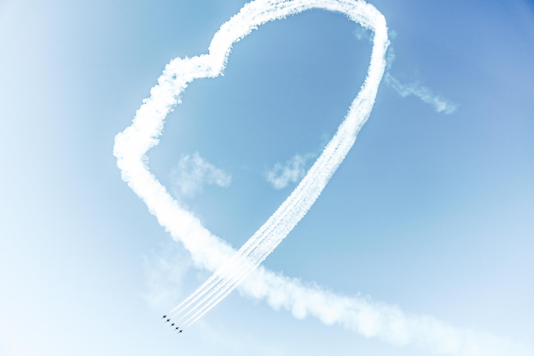 jetplanes on mid air, Love in the Air