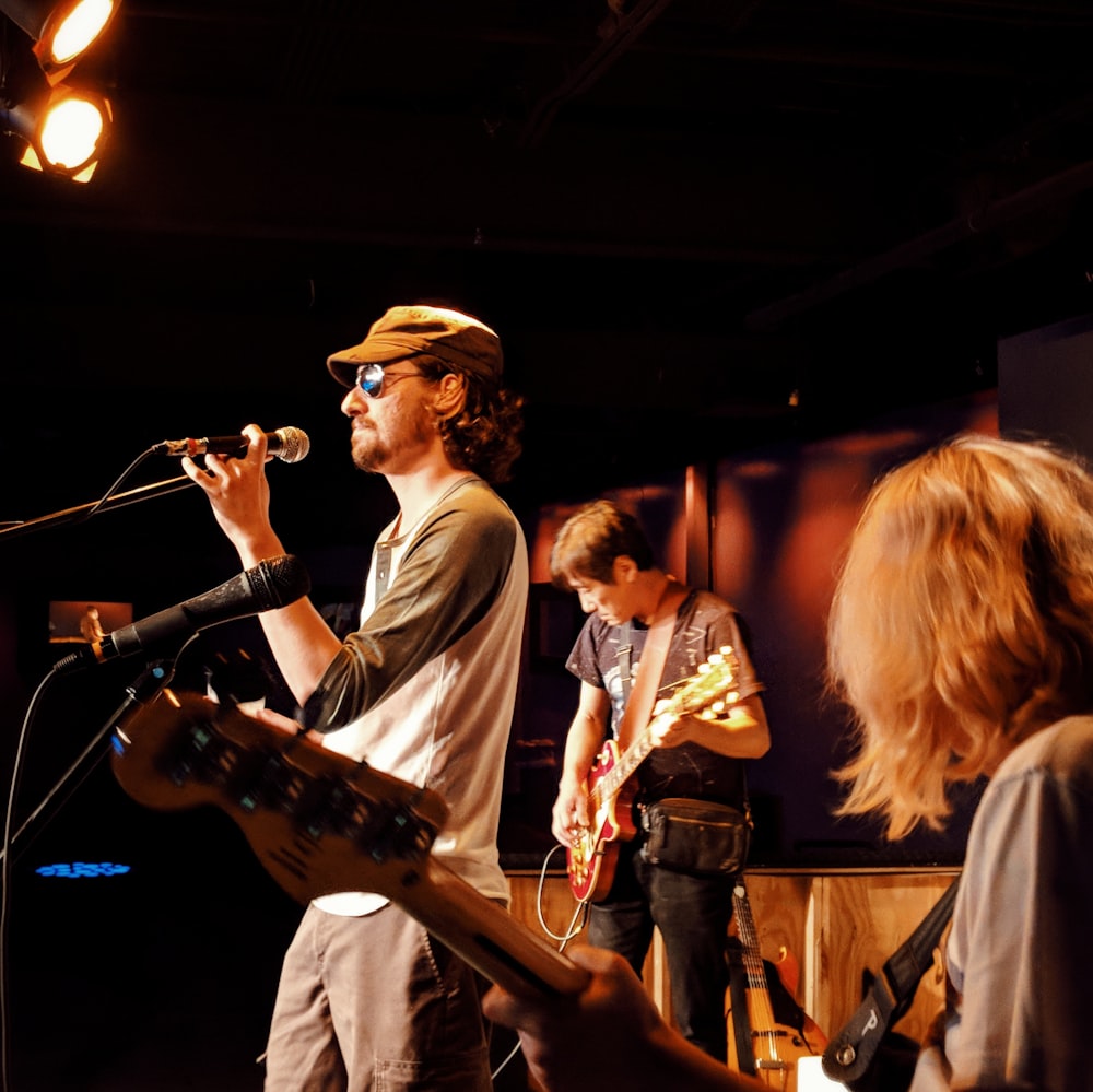 band group perform on stage