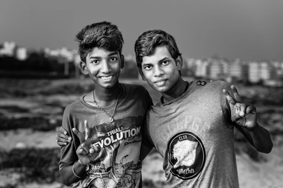 Young volunteer engaging with the community