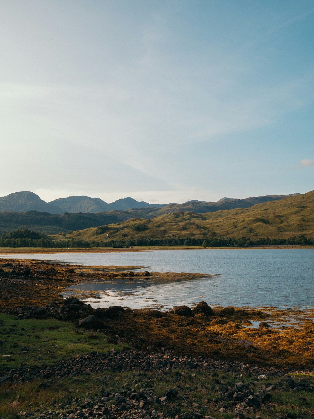 lake near the mountain photography