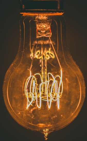 yellow light bulb