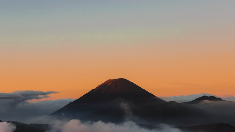 silhouette photo of mountains