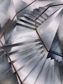 A stainless steel staircase designed with modern aesthetics.