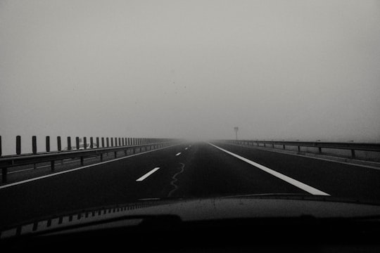 car on road in Sibiu Romania