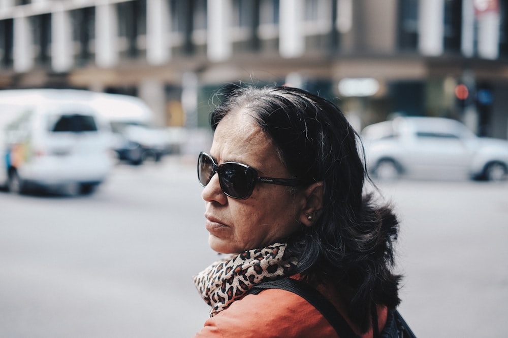 woman wearing sunglasses