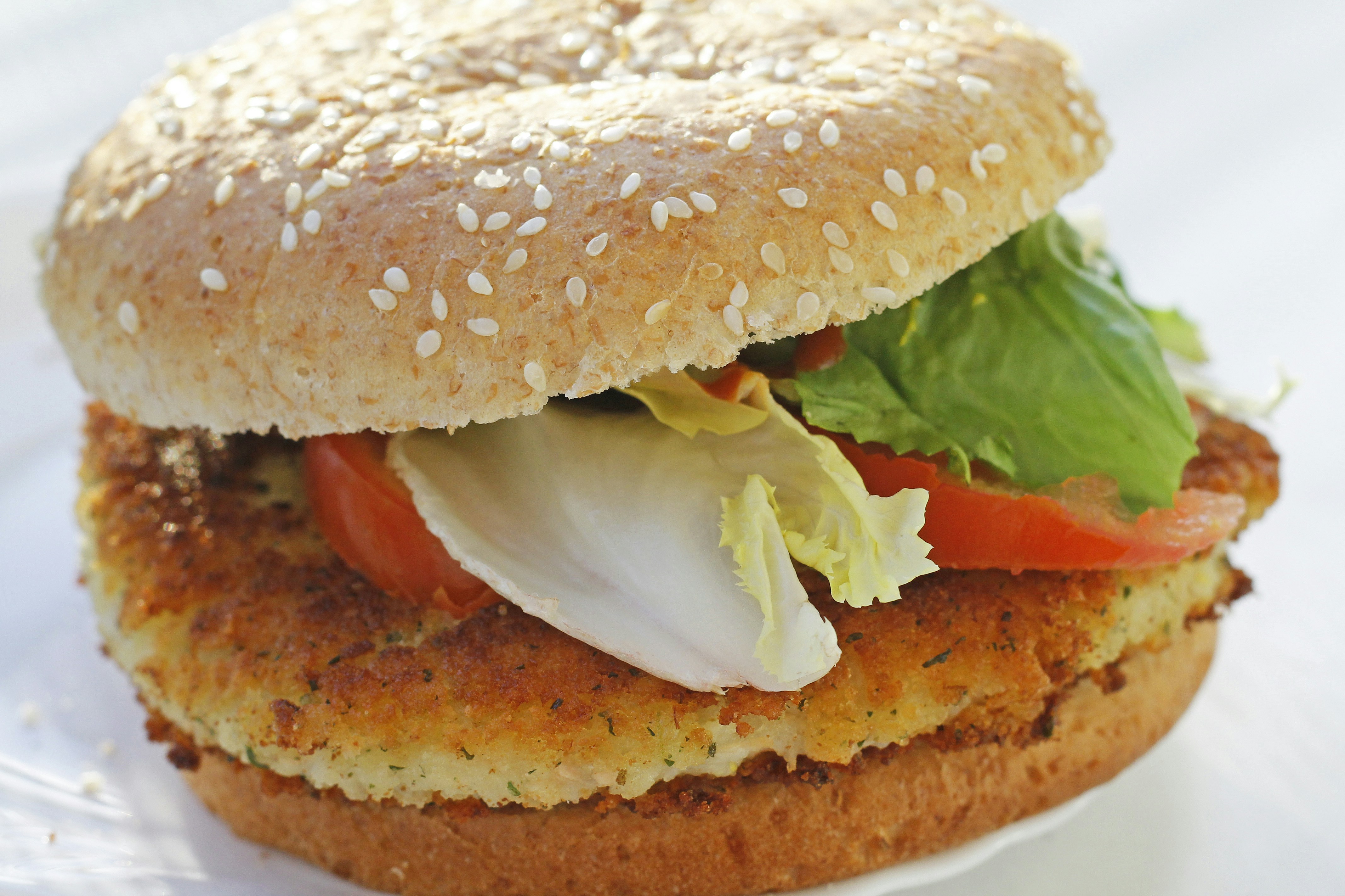 burger patty with vegetable