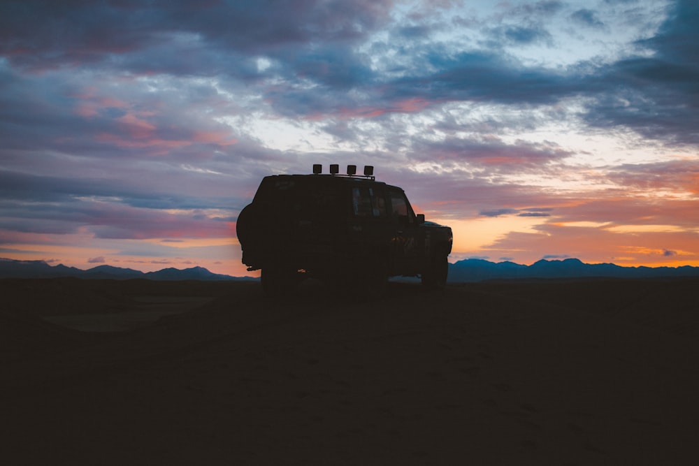 silhouette of car