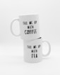 two white ceramic mugs