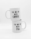 two white ceramic mugs