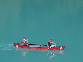 two people on boat