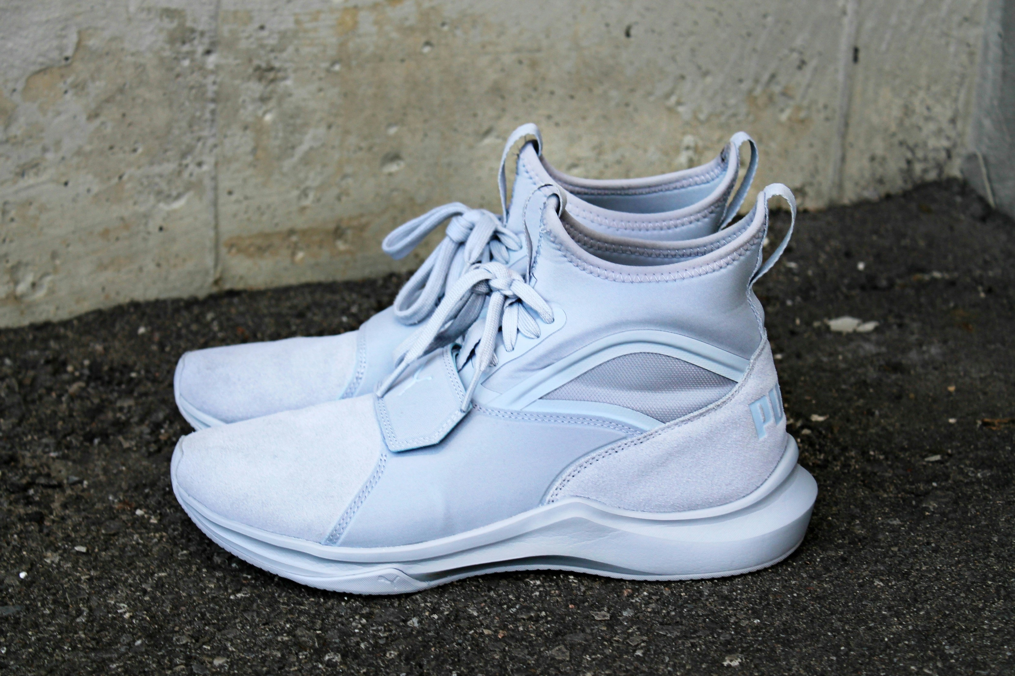white high top shoes