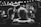 A black and white photo of a couple sitting closely on a couch, facing away. Soft, blurred lights hang above, creating a romantic atmosphere. The focus is on the back of their heads, with blurred figures in the background suggesting a gathering or event.