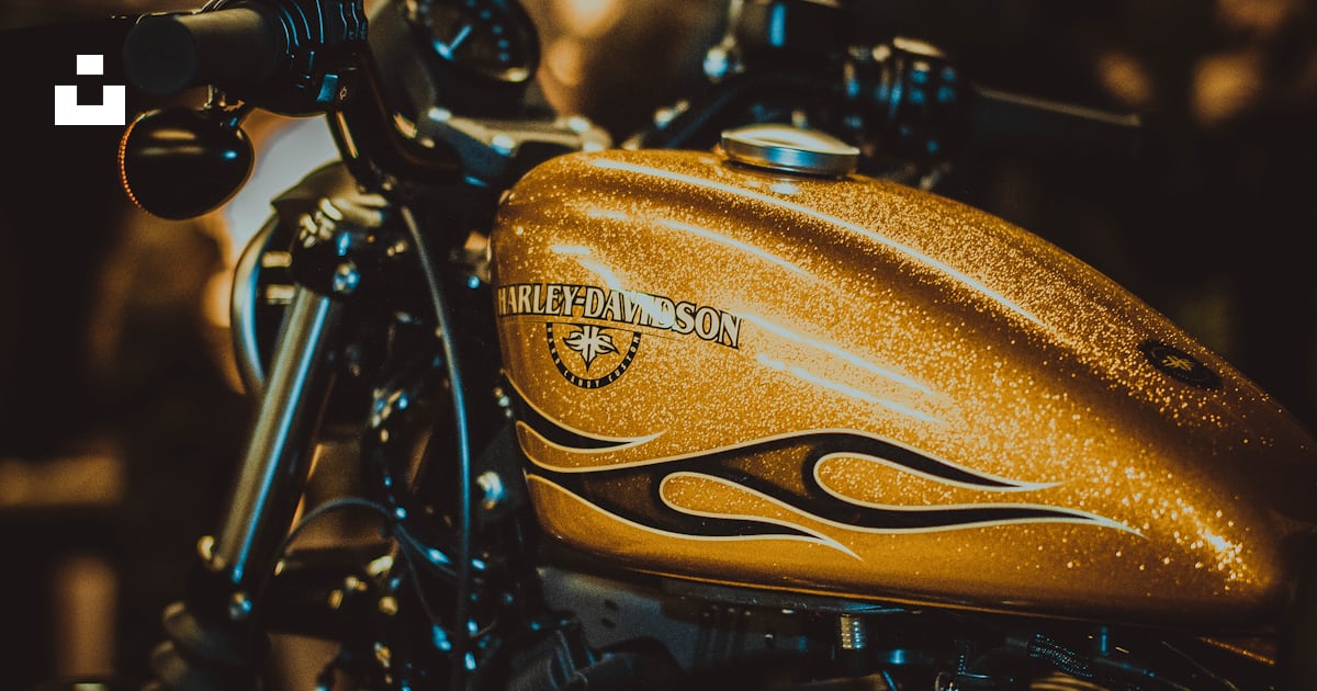 Brown and black Harley-Davidson copy racer motorcycle photo – Free ...