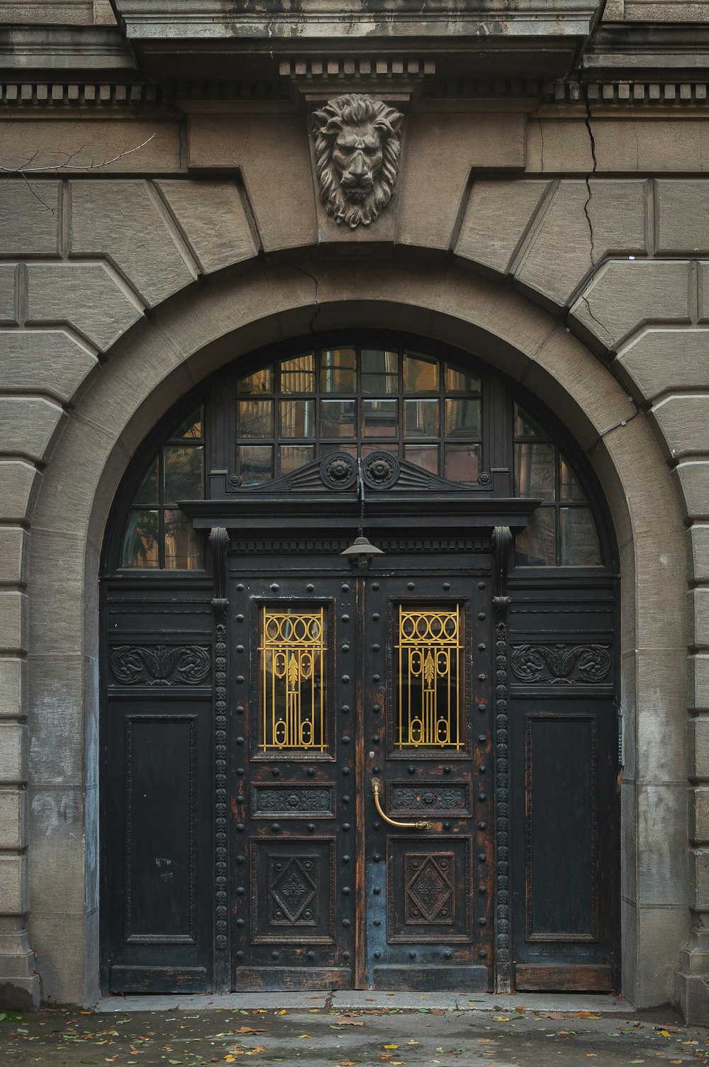 closed brown wooden door