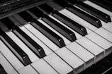 white and black piano