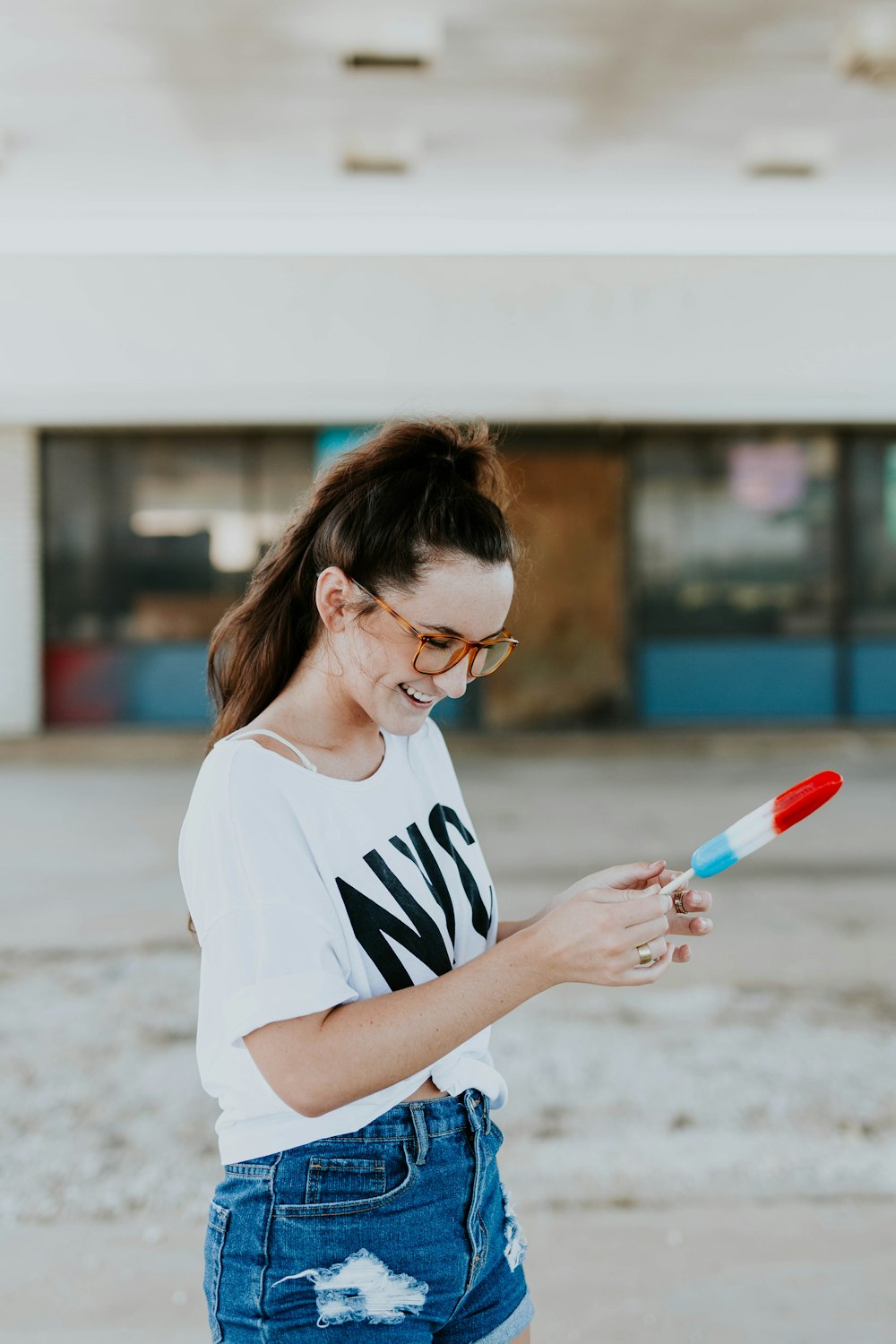 woman smiling