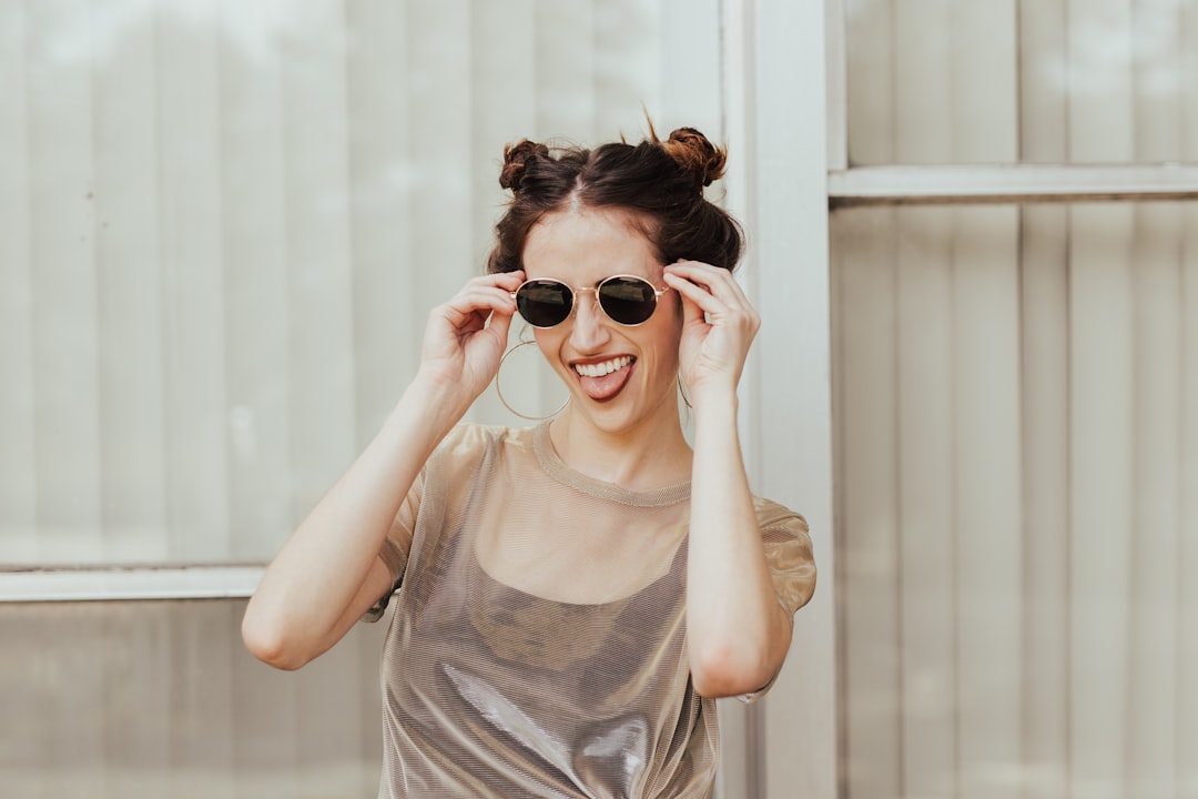 woman sticking her tongue out