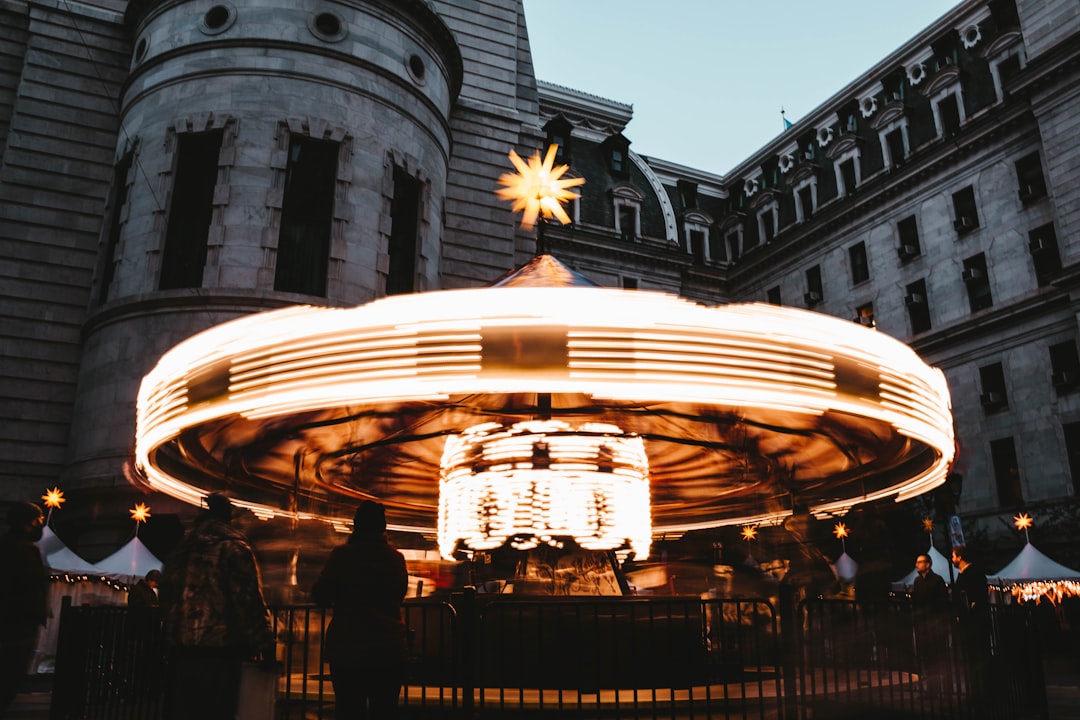 carousel under clear blue sky