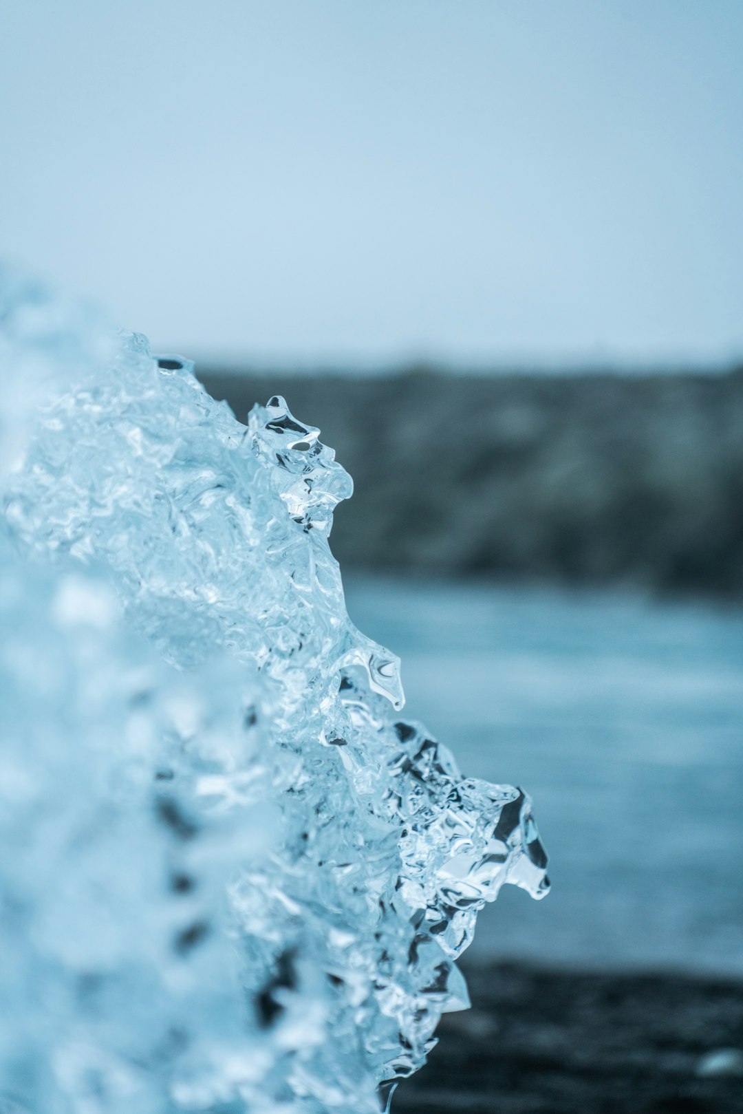 ice in close-up photography