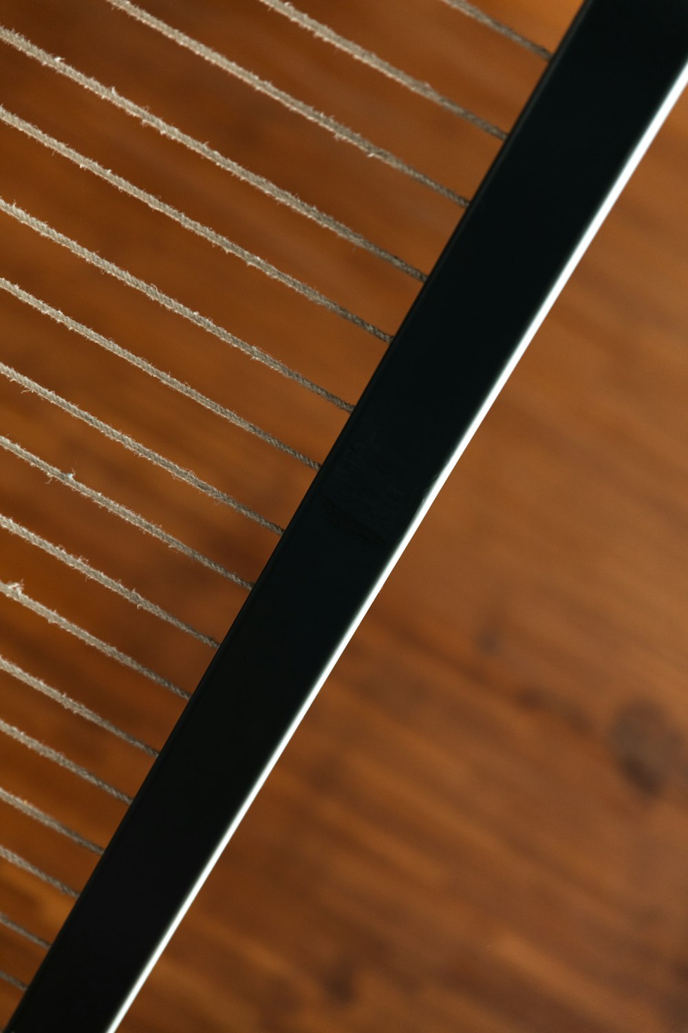 black and white frame on brown wooden table