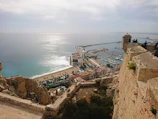 Panoramic view from the château overlooking Cap Sicié and the Toulon harbor.