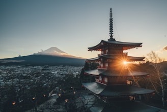 pagoda temple surrounded by trees