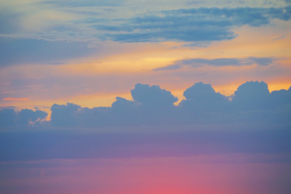 clouds during golden hour