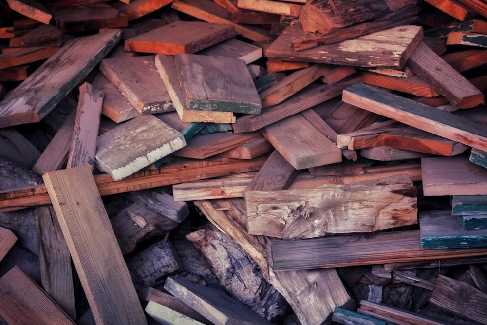 brown wooden lumbers
