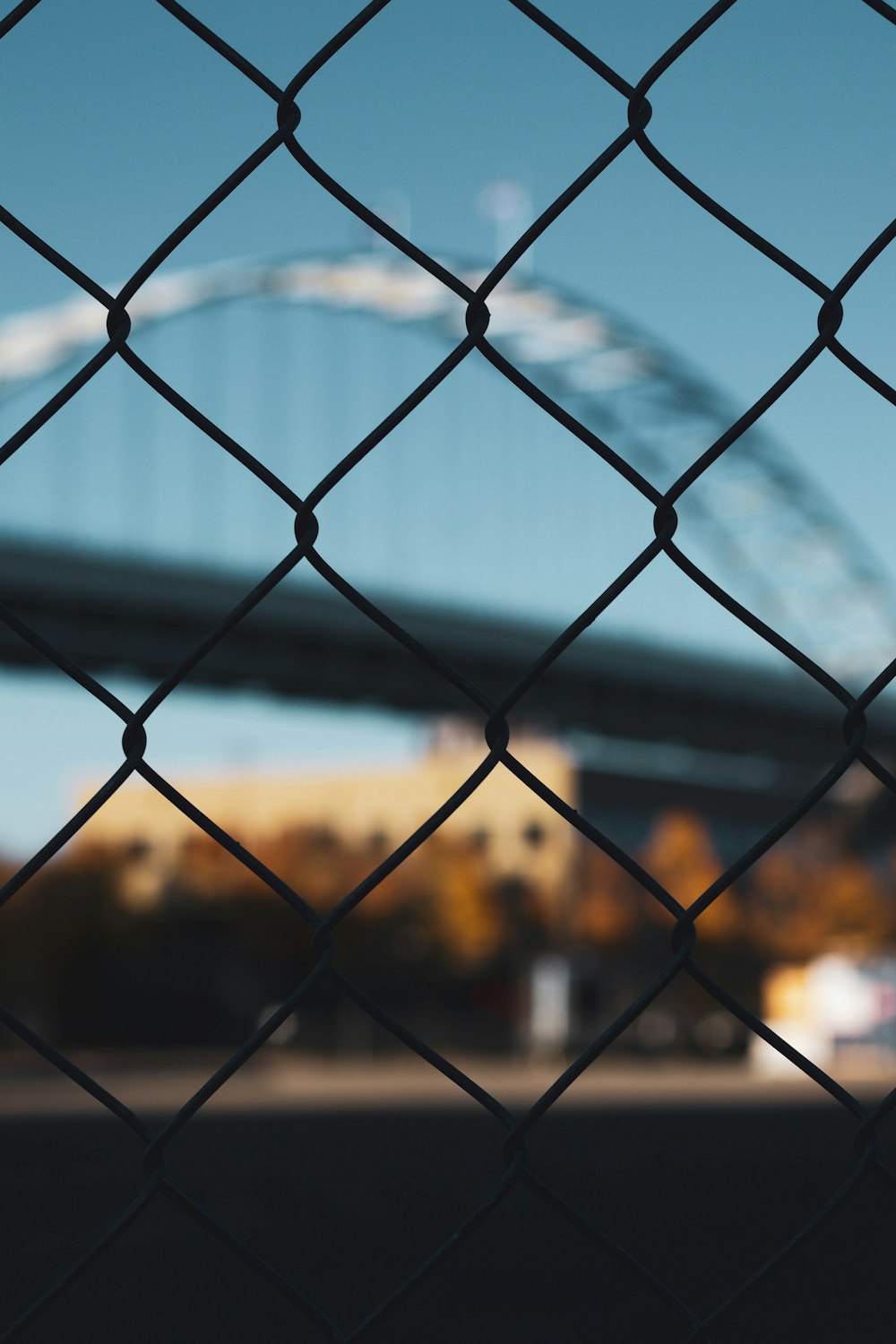 grey chainlink fence photography