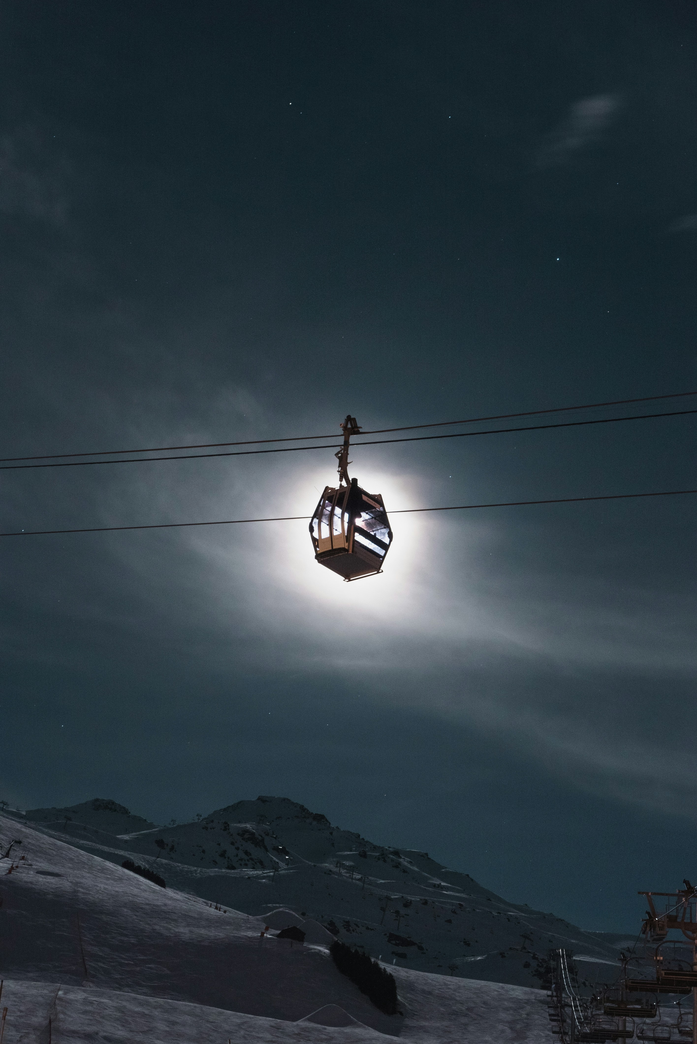 Cable ride at night photo – Free Les menuires Image on Unsplash