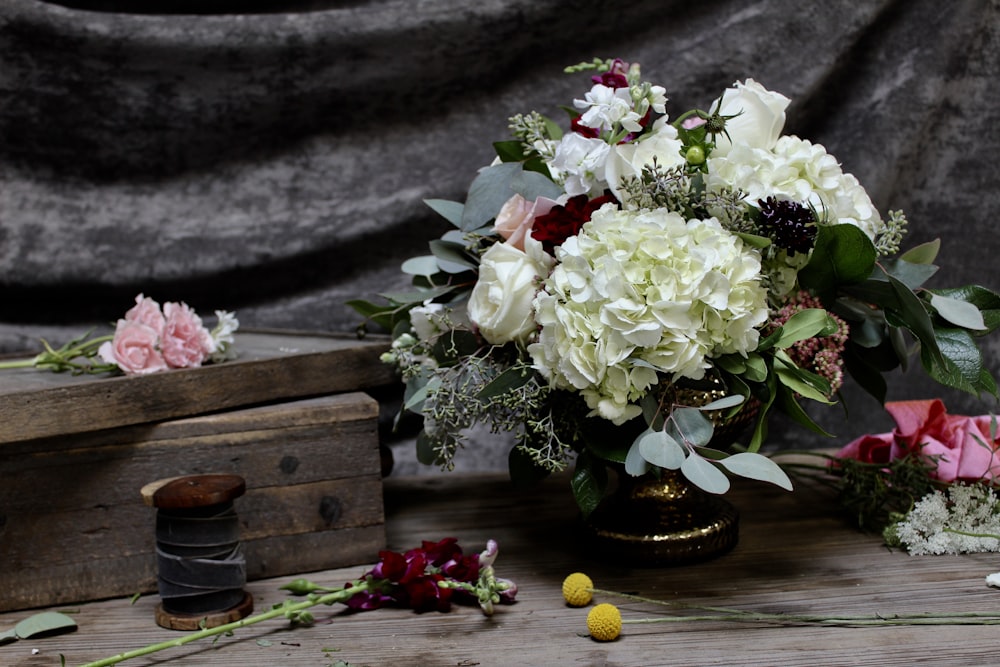 white flower arrangement