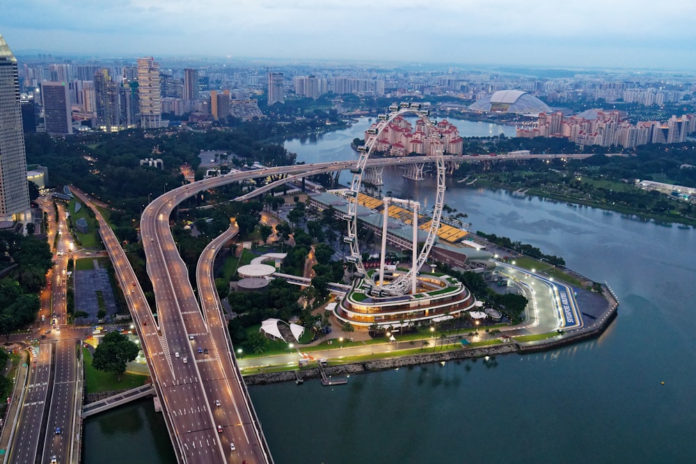 ferris wheel near body of water