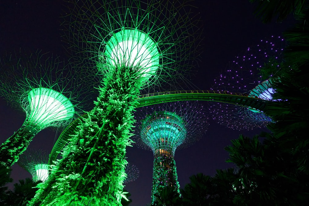 Gardens by the Bay at night