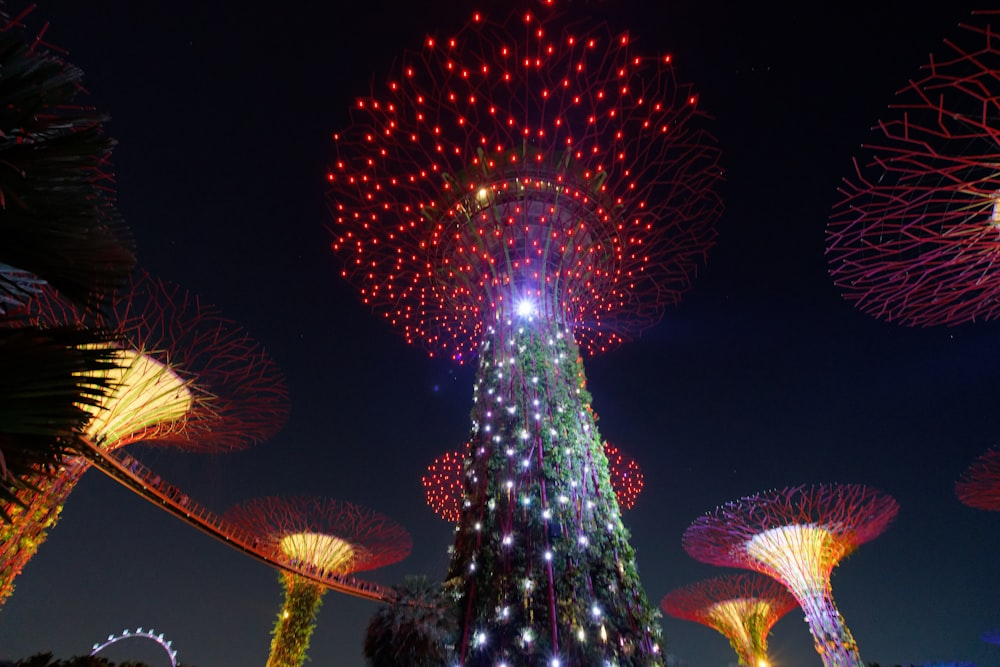 Gardens by the Bay at night