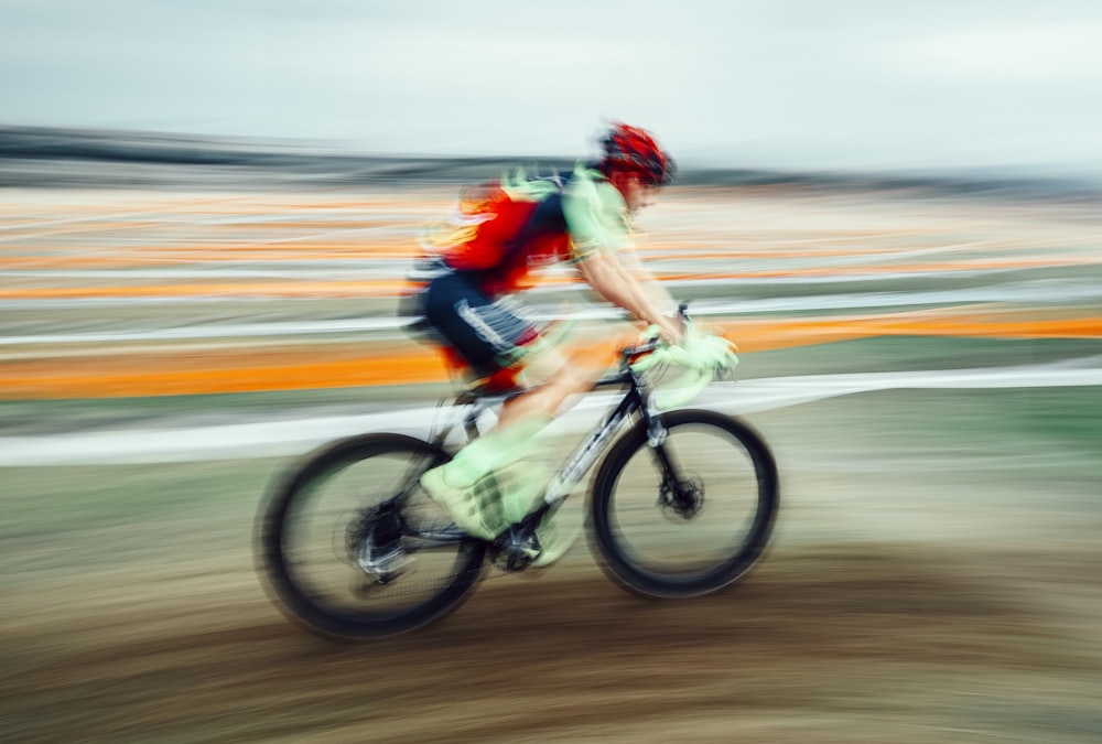 man riding bicycle