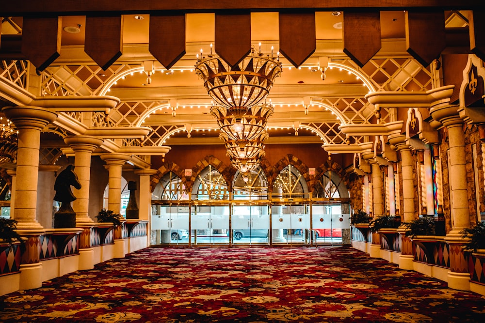 three clear glass chandeliers