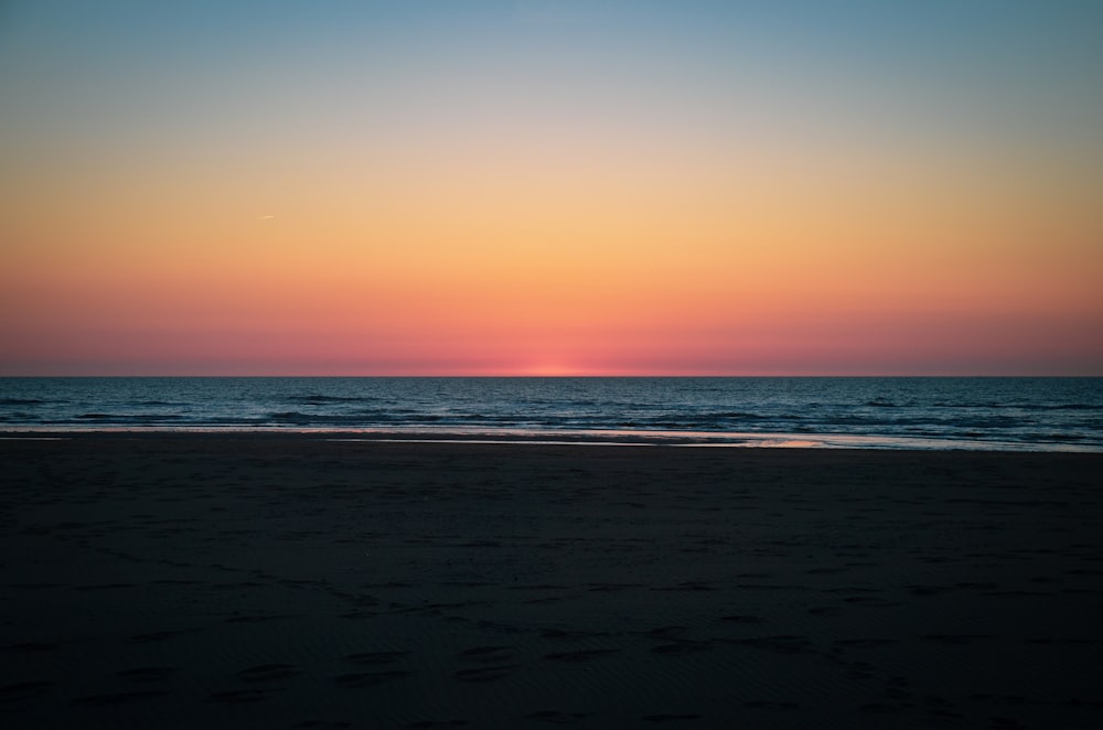 beach under golden hour